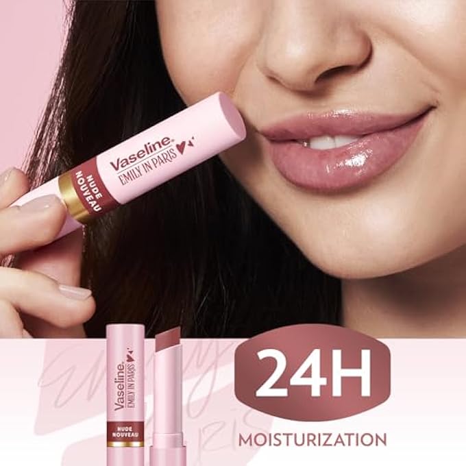 Vaseline X EMILY IN PARIS, LIMITED EDITION NUDE NOUVEAU, NUDE TINTED LIP BALM STICK, UP TO 24-HR MOISTURIZATION, 3G - Image 3